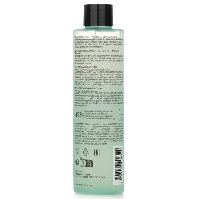 Lierac moisturizing cleansing lotion for face 200ml/6.76oz