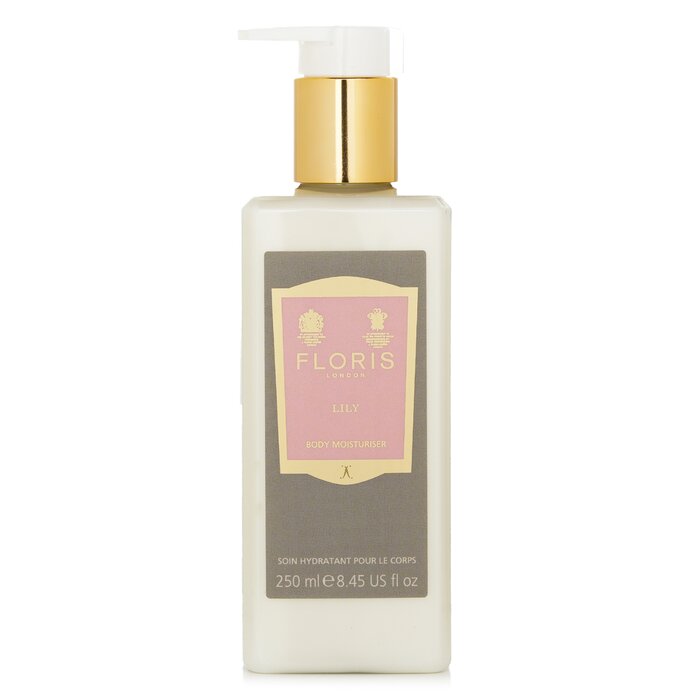 Floris Lily body moisturiser with aloe vera and sweet almond oil 250ml/8.45oz