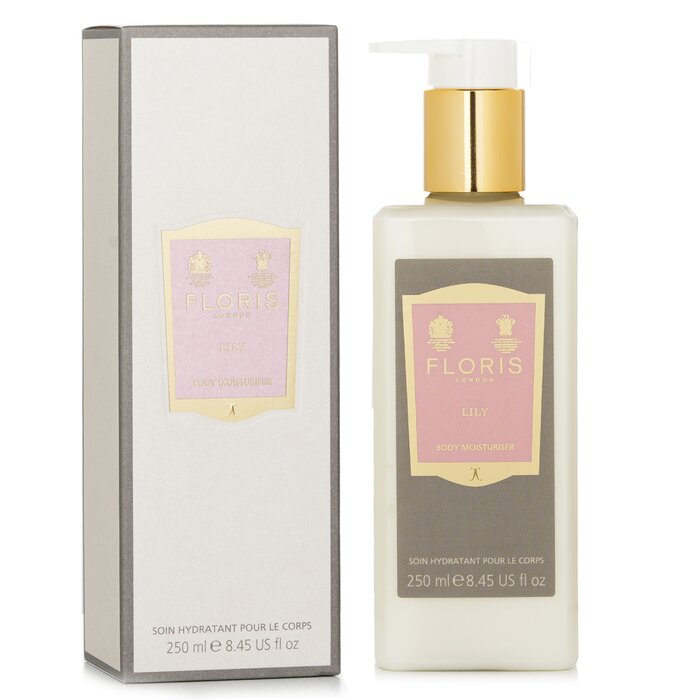 Floris Lily body moisturiser with aloe vera and sweet almond oil 250ml/8.45oz