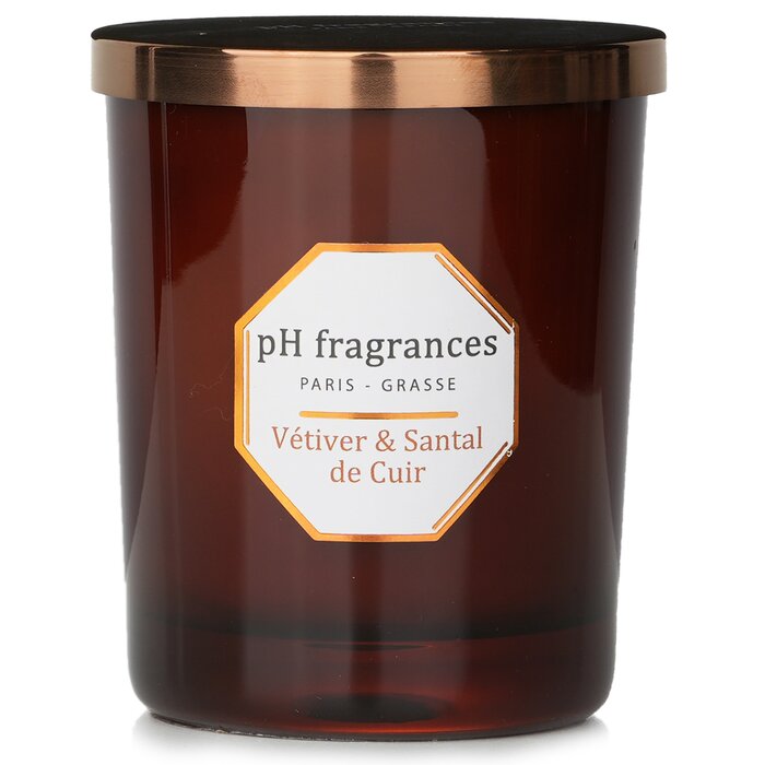 pH fragrances scented candle Vetiver & Santal De Cuir 180g/6.3oz
