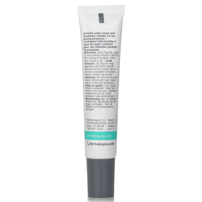 Dermalogica deep breakout liquid patch with colloidal sulfur 15ml/0.5oz