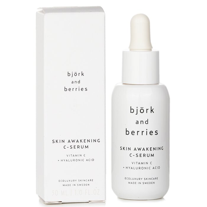 Bjork & Berries skin awakening vitamin C serum with hyaluronic acid for all skin types 30ml