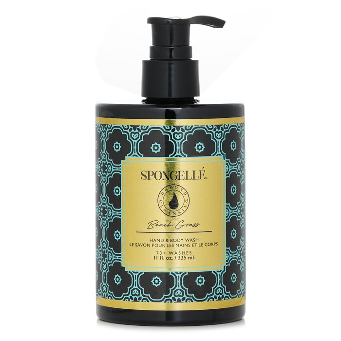Spongelle hand and body wash with aloe vera and shea butter, Beach Grass 325ml/11oz