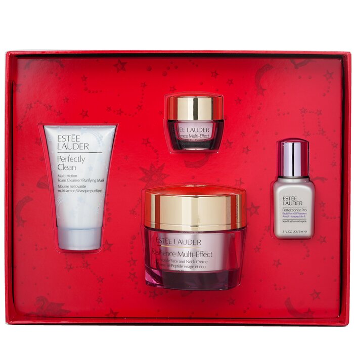 Estee Lauder radiance routine set 4pcs: cleanser, treatment, neck cream, eye cream