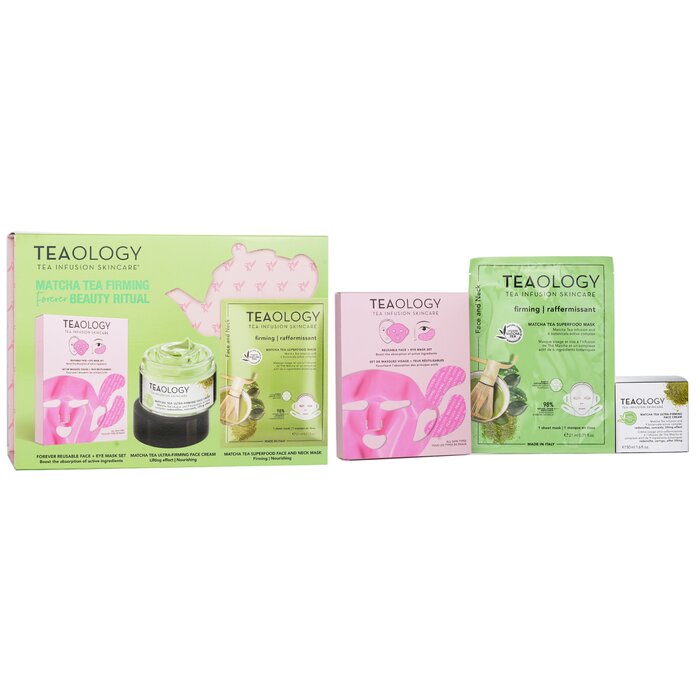 Teaology matcha tea firming beauty ritual set - 3 pcs