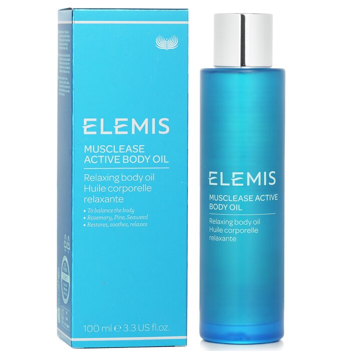 Elemis Musclease active body oil with maritime pine, sea buckthorn, rosemary 100ml/3.3oz