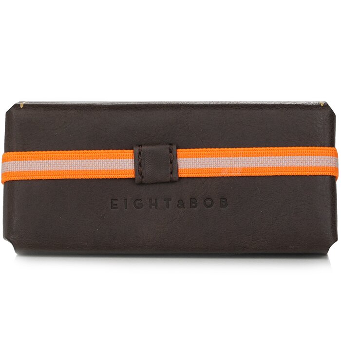 Eight & Bob chocolate brown leather case for 30ml fragrance