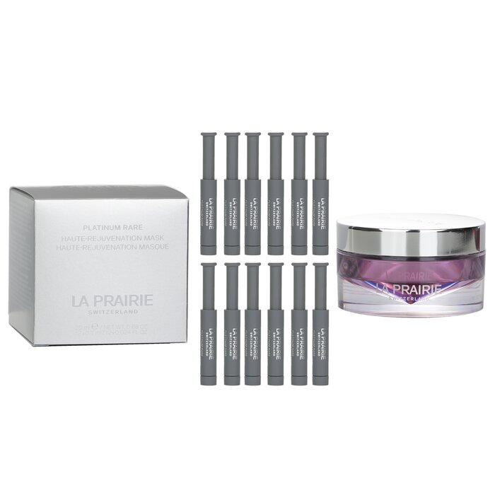 La Prairie Platinum Rare Haute rejuvenation overnight mask 20ml+12x0.7ml with hyaluronic acid for all skin types