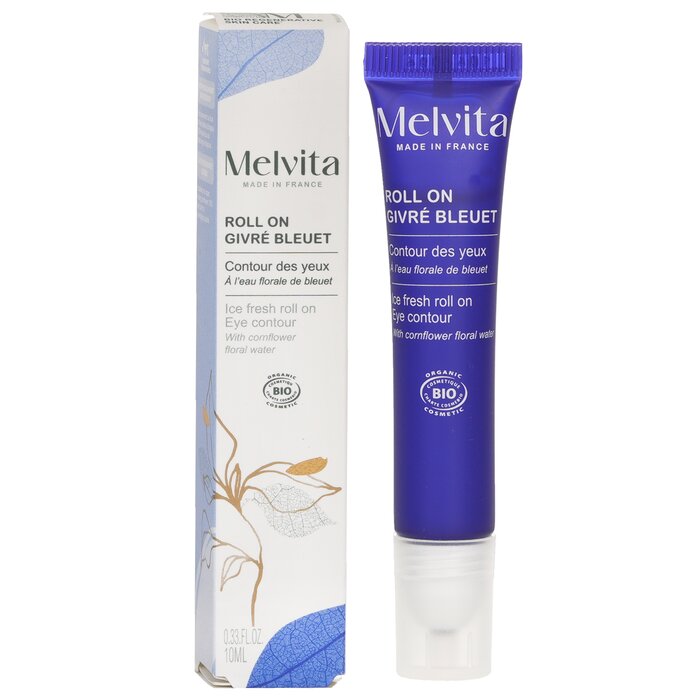 Melvita ice fresh roll-on eye contour treatment 10ml