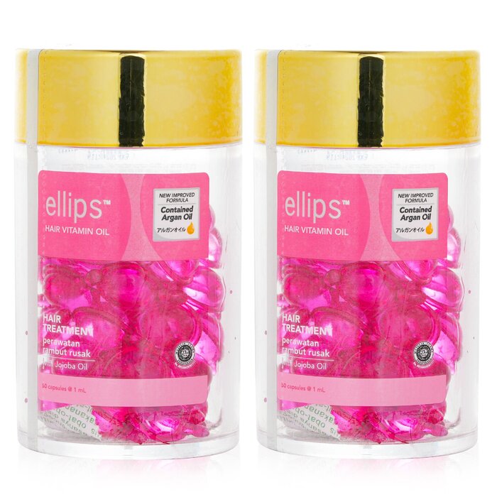 Ellips hair vitamin oil treatment duo with Moroccan and argan oils, 2x50 capsules