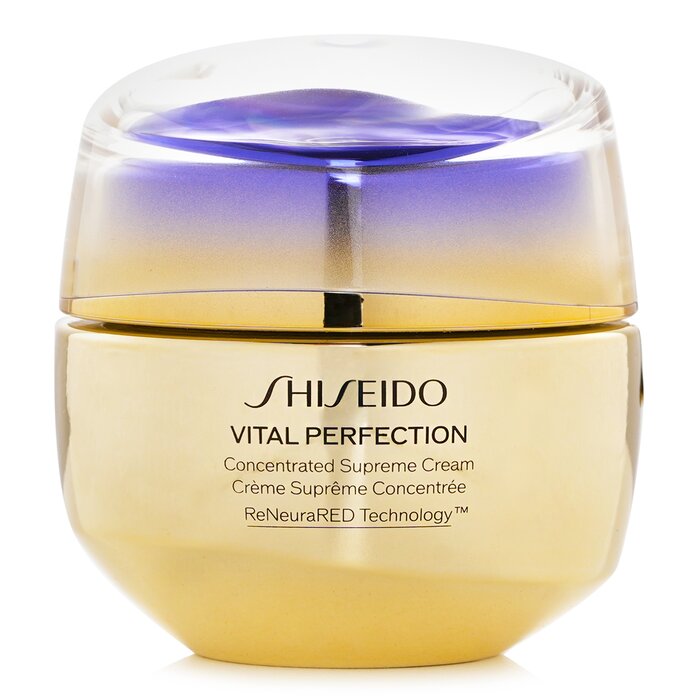 Shiseido Vital Perfection concentrated supreme cream 50ml for face with safflowerRED™ and anti-aging properties