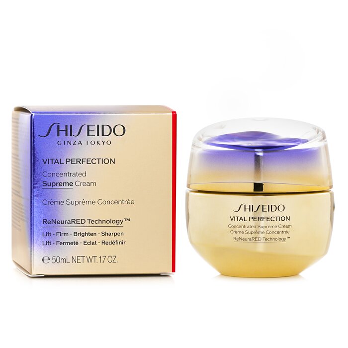 Shiseido Vital Perfection concentrated supreme cream 50ml for face with safflowerRED™ and anti-aging properties
