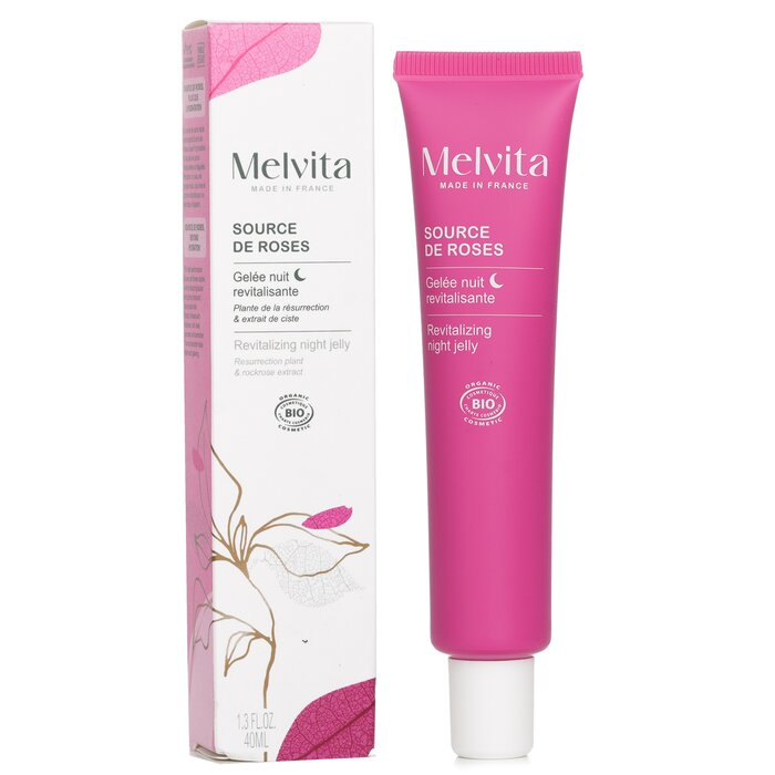 Melvita revitalizing night jelly with organic wild rose 40ml