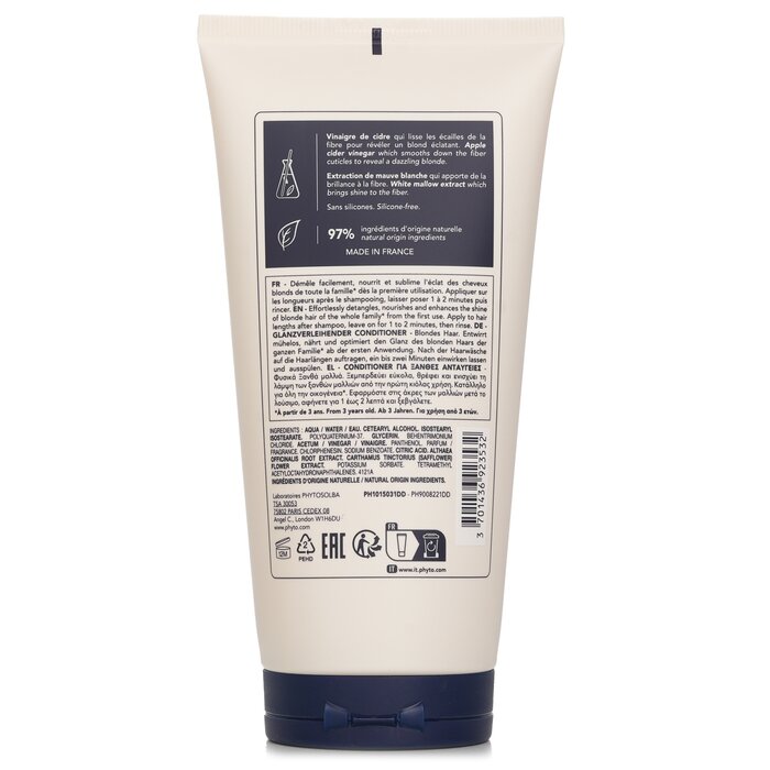 Phyto blonde enhancing conditioner with apple cider vinegar 175ml/5.91oz