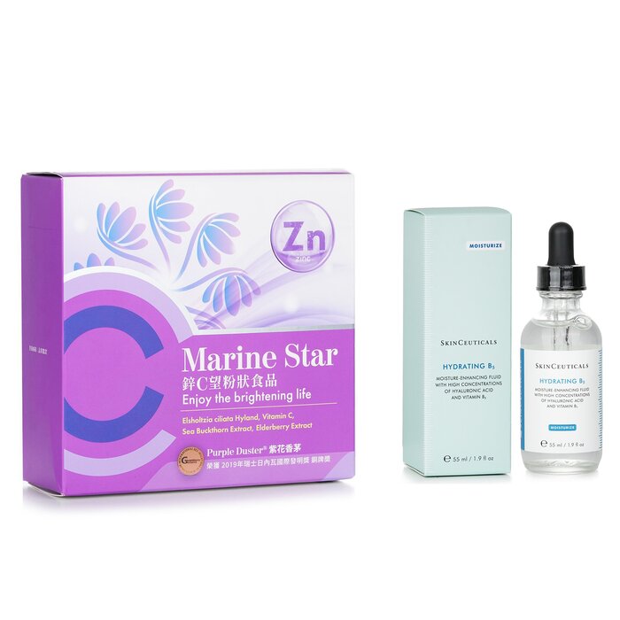 EcKare Marine Star Hydra Boost Set - Vitamin C + Zinc Powder and Hydrating B5 Fluid (2pcs)