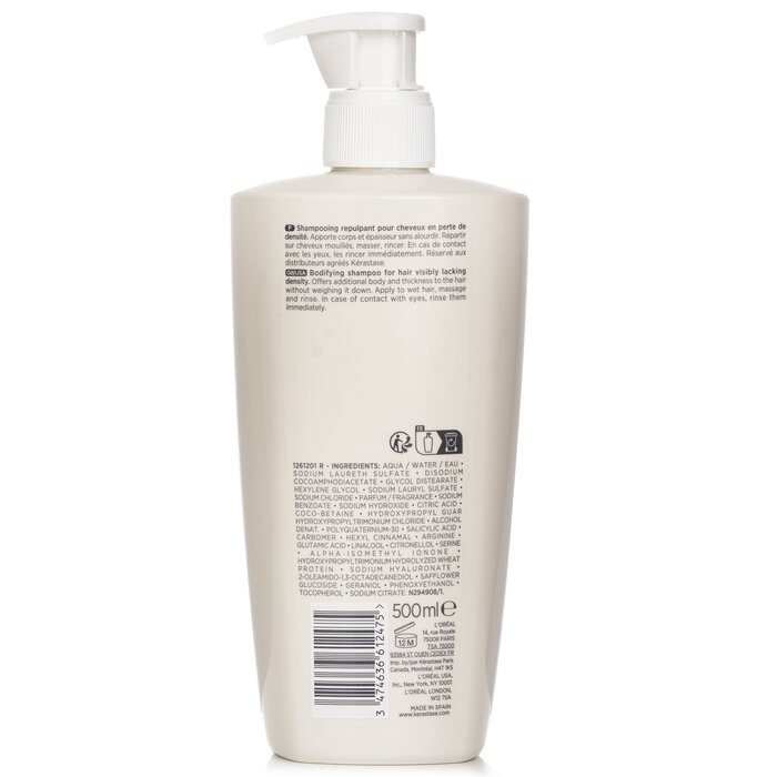 Kerastase Densifique thickening shampoo with hyaluronic acid for fine or thinning hair 500ml