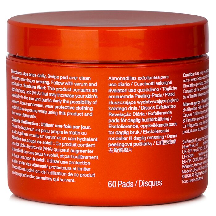 StriVectin exfoliating pads with four acids for face, 60 pads