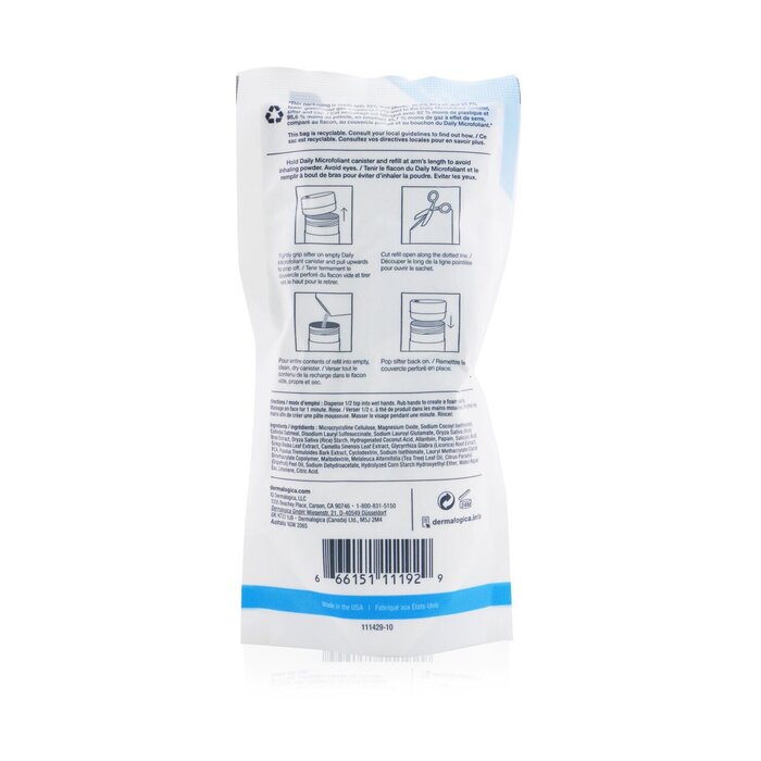 Dermalogica daily microfoliant refill 74g/2.6oz with rice enzymes for gentle exfoliation for face