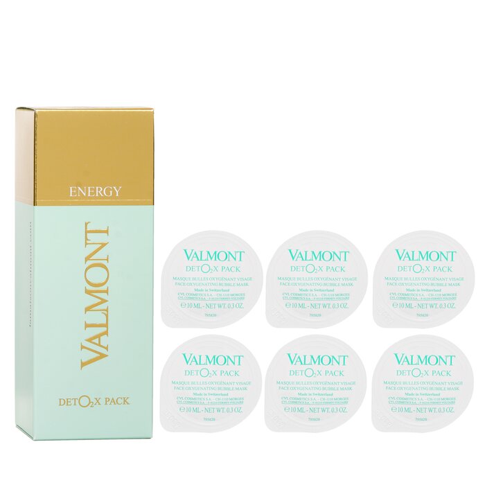 Valmont Deto2x Pack oxygenating bubble mask 6x10ml/0.3oz