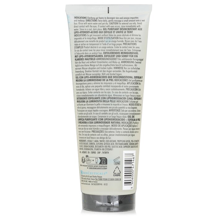 Skin Ceuticals blemish + age cleanser gel 240ml/8oz