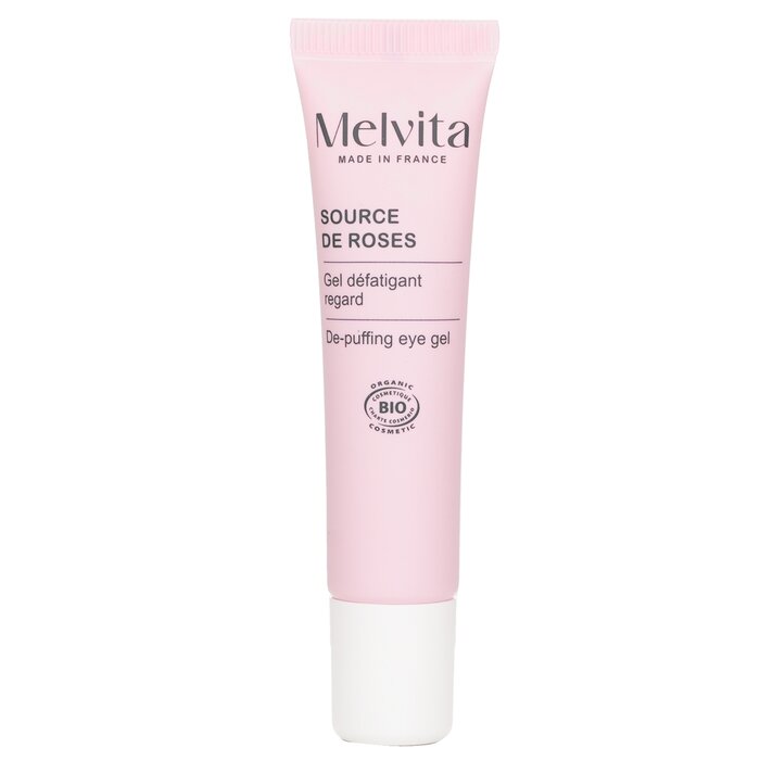 Melvita revitalizing de-puffing eye gel with wild rose extract 15ml
