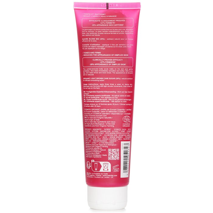 Melvita L'Or Rose Expert toning scrub with rosehip oil for body 150ml/6oz